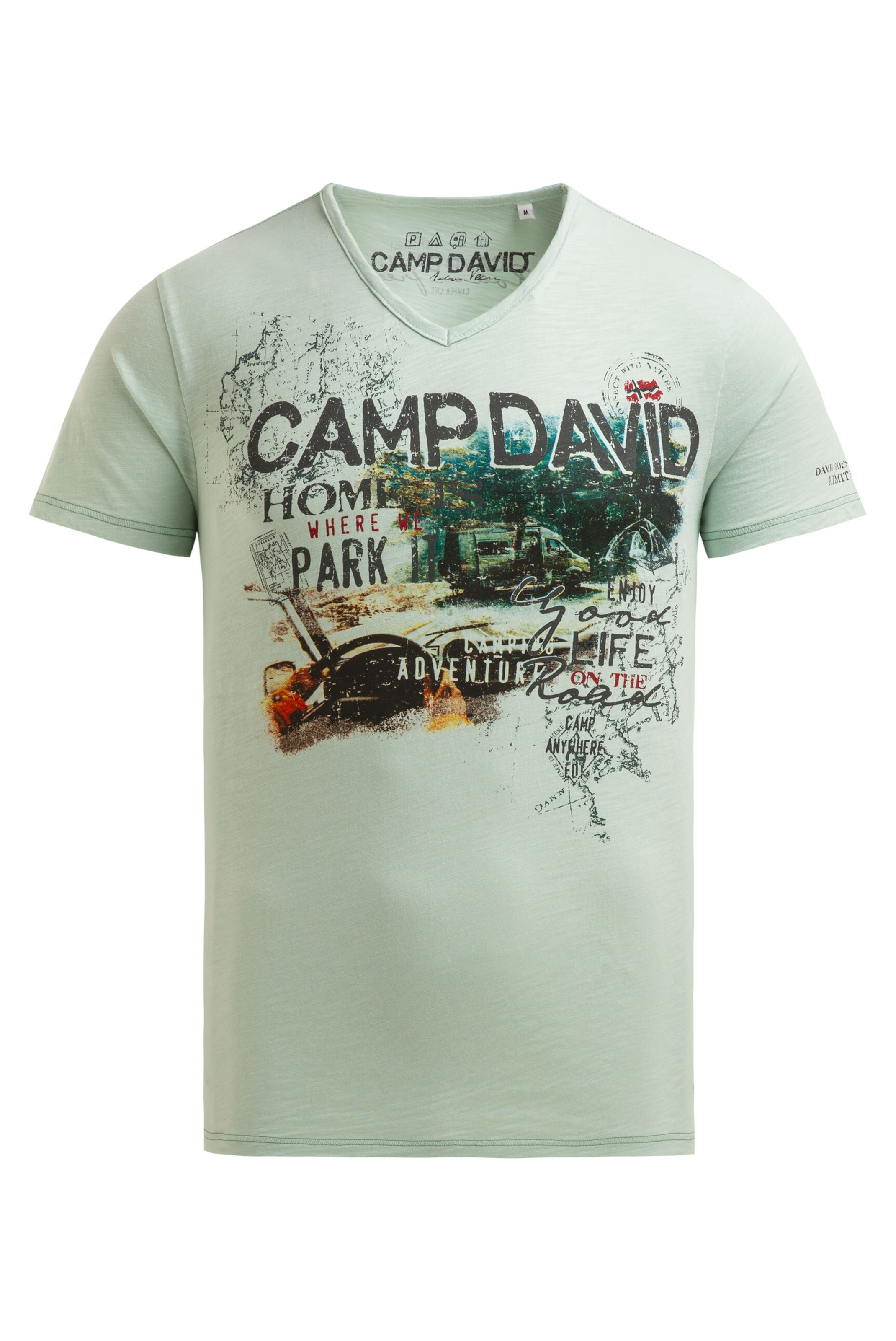 CAMP DAVID Shirt in Green: front