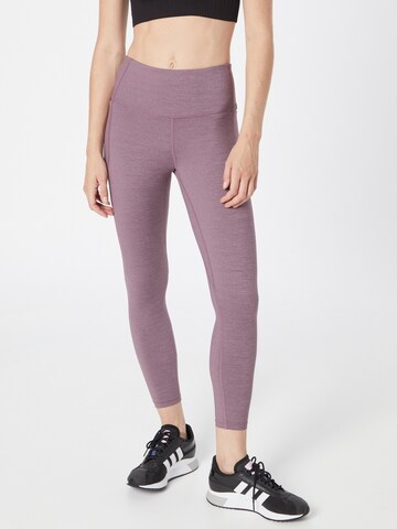 UNDER ARMOUR Skinny Workout Pants 'Meridian' in Purple: front