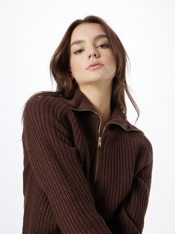 PIECES Pullover 'MILLA' in Braun