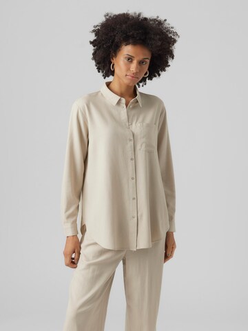 Camicia da donna 'Mymilo' di VERO MODA in beige: frontale