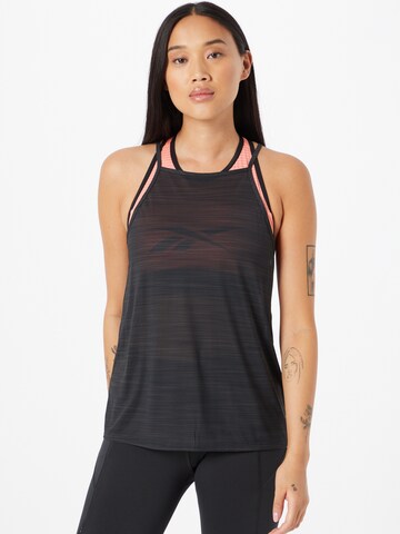 Reebok Sporttop in Zwart: voorkant