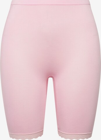 Skinny Pantalon modelant Ulla Popken en rose : devant