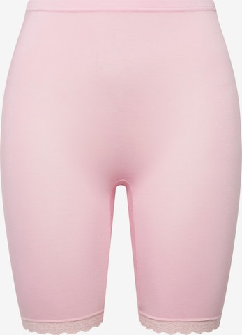 Ulla Popken Skinny Shaping Pants in Pink: front