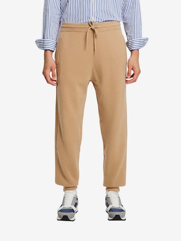 ESPRIT Tapered Broek in Beige