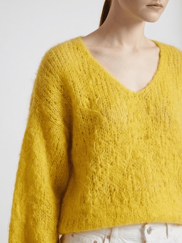 Pull-over oversize 'Milana Mohair' americandreams en jaune