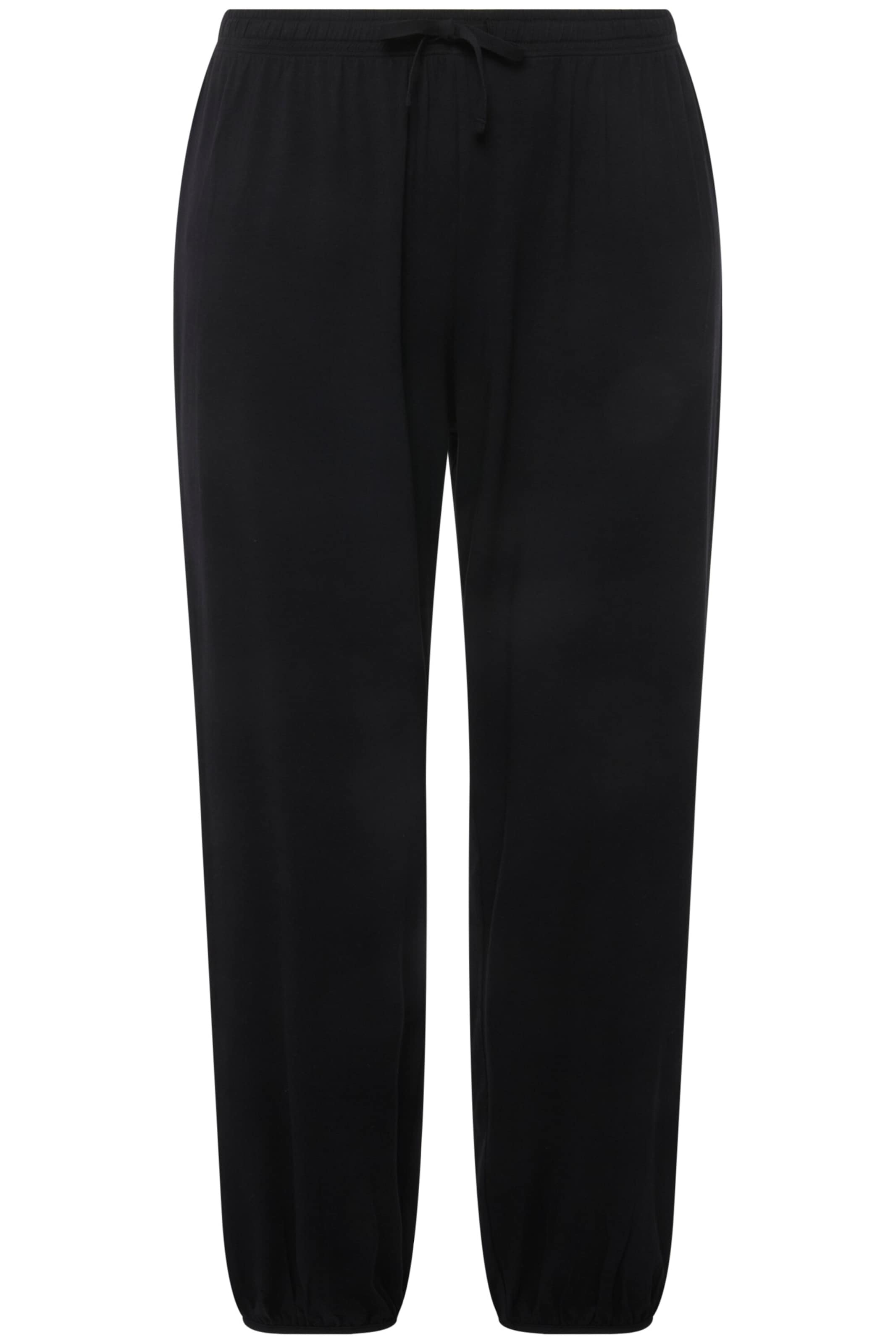 Ulla Popken Regular Broek in Zwart: voorkant