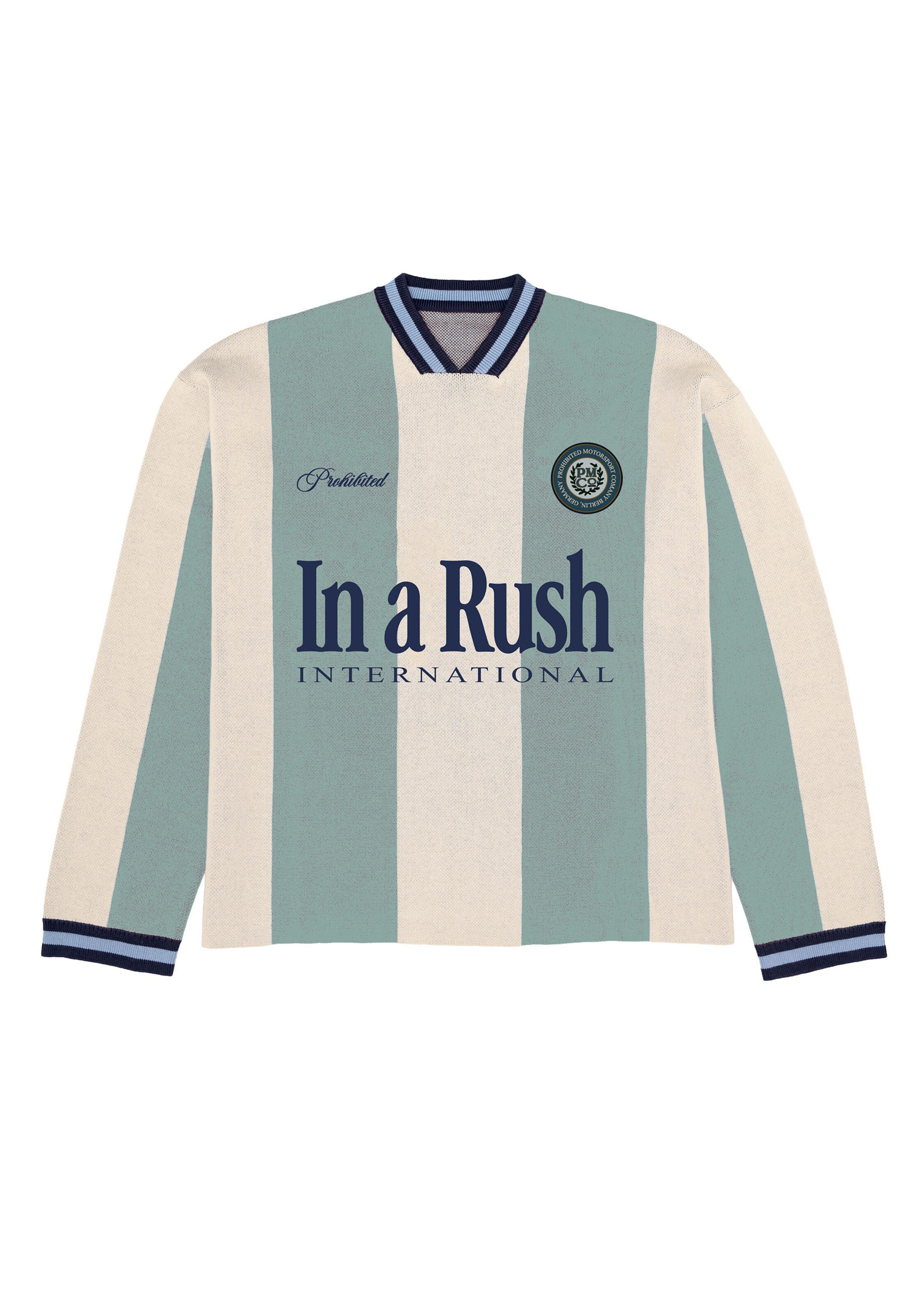 Prohibited Svetr 'Overdrive' - krémová / námořnická modř / smaragdová, Produkt