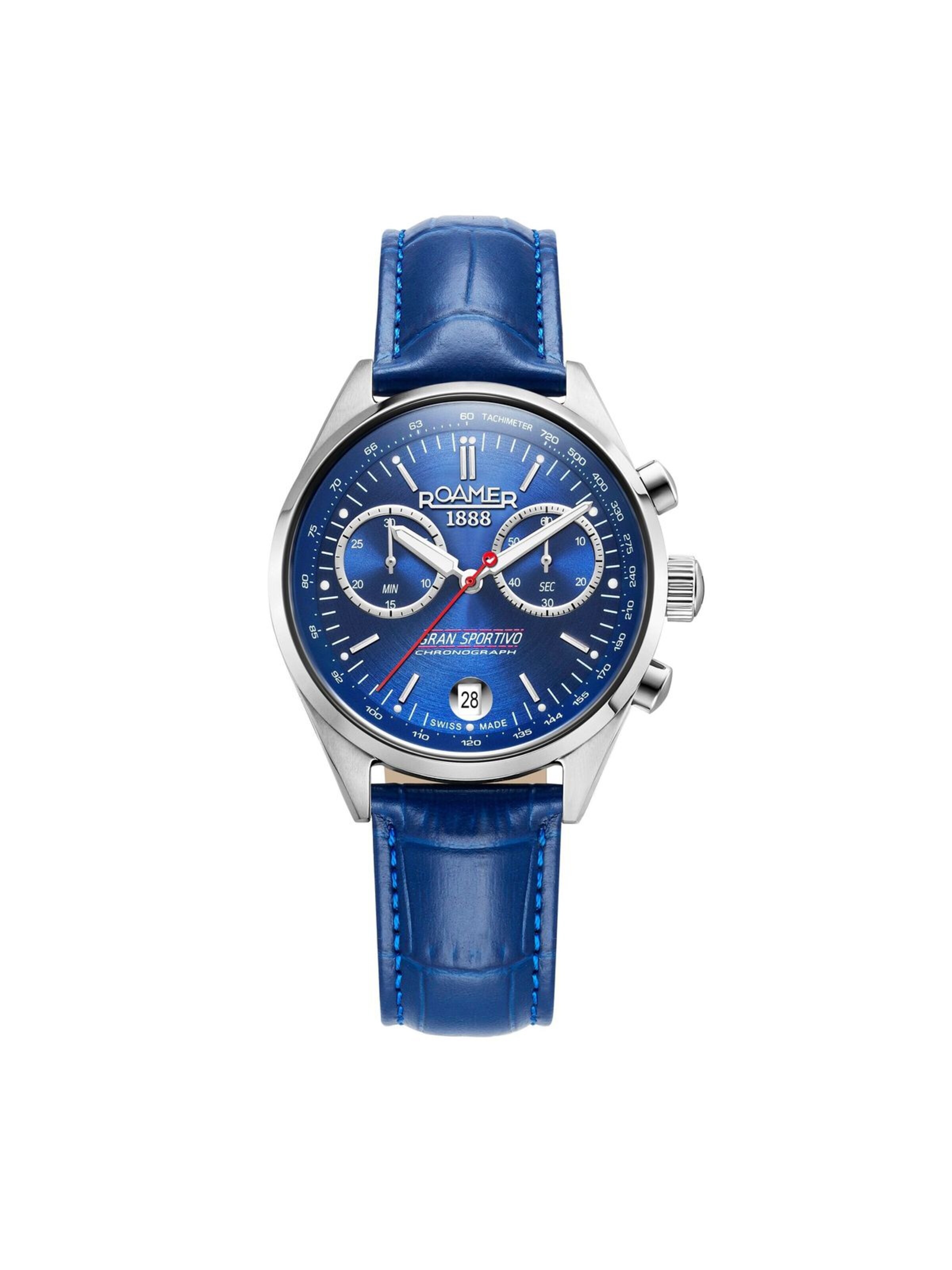 Montre à affichage analogique Roamer en bleu