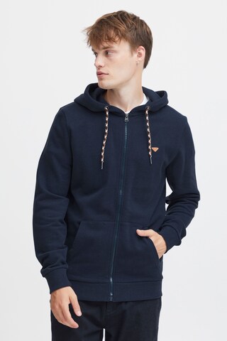 BLEND Zip-Up Hoodie in Blue: front