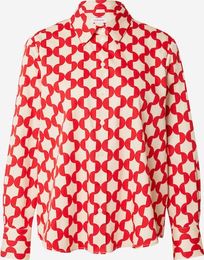 SEIDENSTICKER Blouse 'Schwarze Rose' in Red / Wool white, Item view