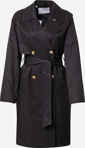 SELECTED FEMME Between-Seasons Coat 'Weka' in Black: front