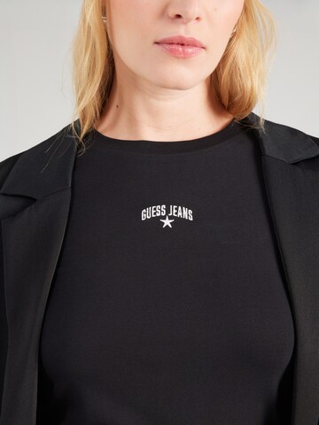 GUESS JEANS Тениска в черно
