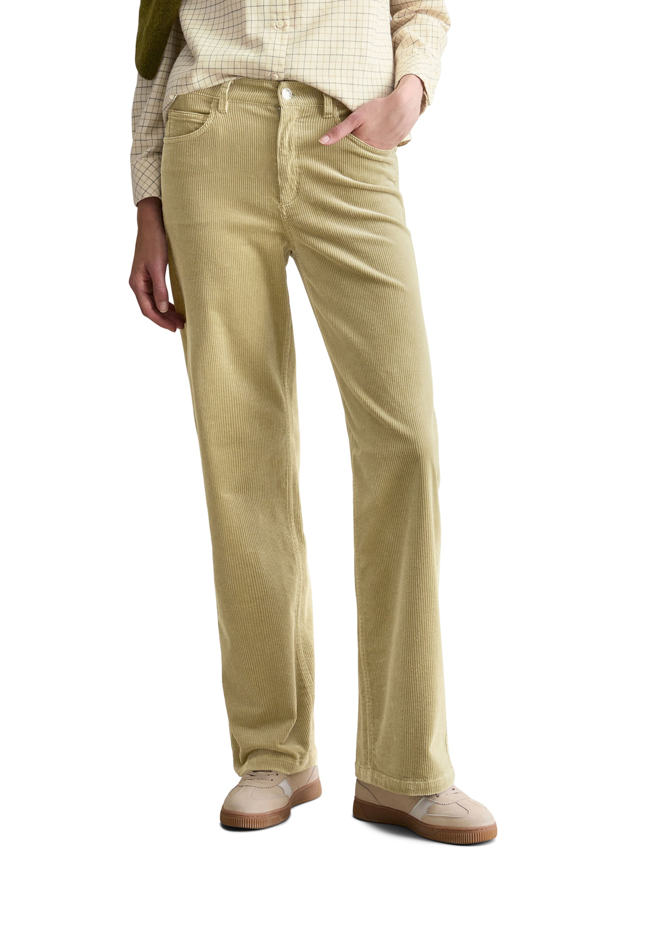 Marc O'Polo DENIM Široký strih Nohavice 'Tomma' - Zelená: predná strana