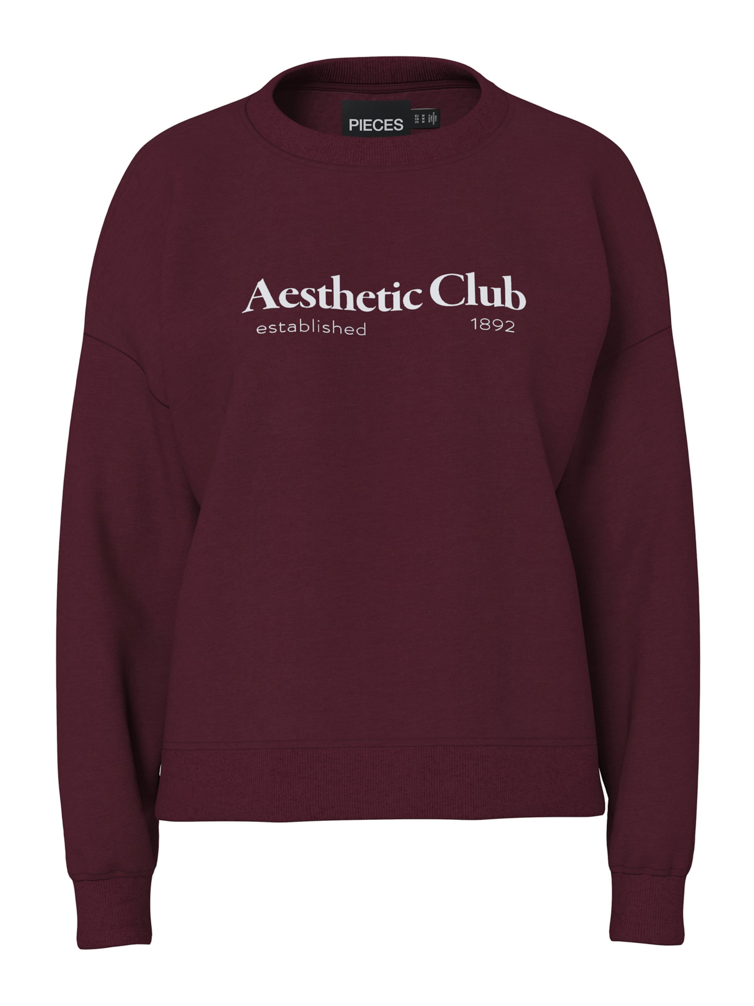 PIECES Μπλούζα φούτερ 'PCRISSO' σε κόκκινο: μπροστά