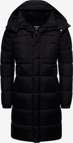 Manteau d’hiver 'Touchline' Superdry en noir : devant