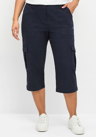 SHEEGO - regular Pantalón cargo en azul: frente