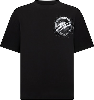 Plein Sport T-Shirt 'Chrome Scratch Edition' in Schwarz: Vorderseite