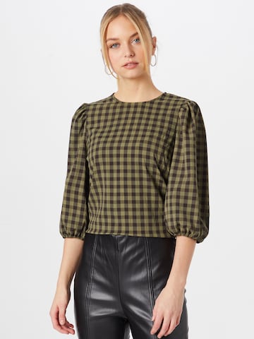 Oasis Blouse 'Gingham' in Groen: voorkant