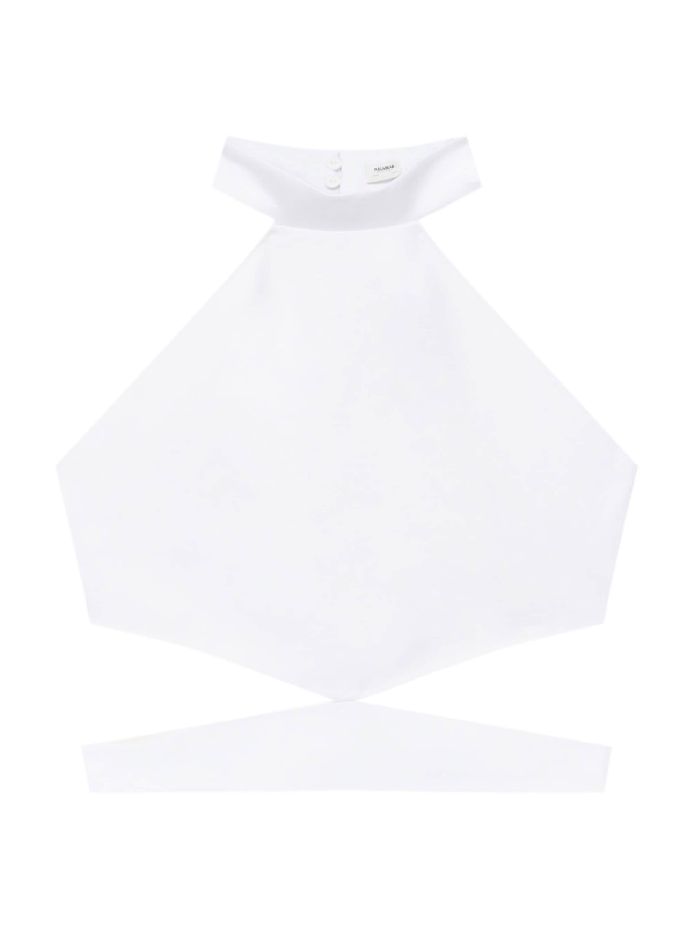 Top de la Pull&Bear pe alb: față