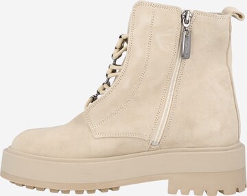 Steven New York Lace-Up Ankle Boots 'PALMA' in Beige