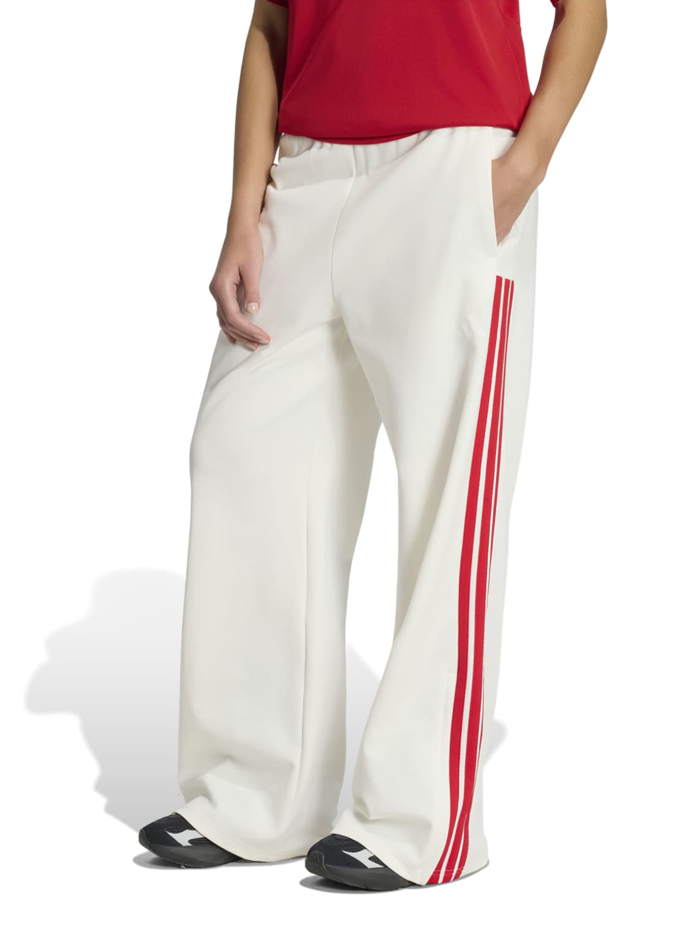ADIDAS SPORTSWEAR Wide leg Sportbroek 'HER' in Wit: voorkant