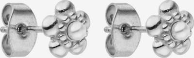 PURELEI Boucles d'oreilles 'Shiny Bloom' en argent / blanc perle, Vue avec produit