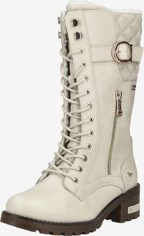 MUSTANG Veterlaarzen in Beige: voorkant