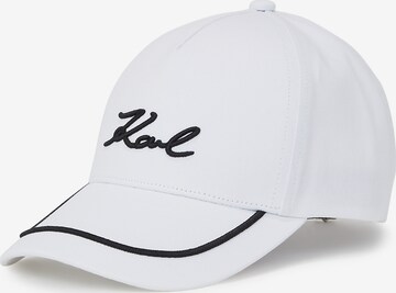 Șapcă de la Karl Lagerfeld pe alb: față