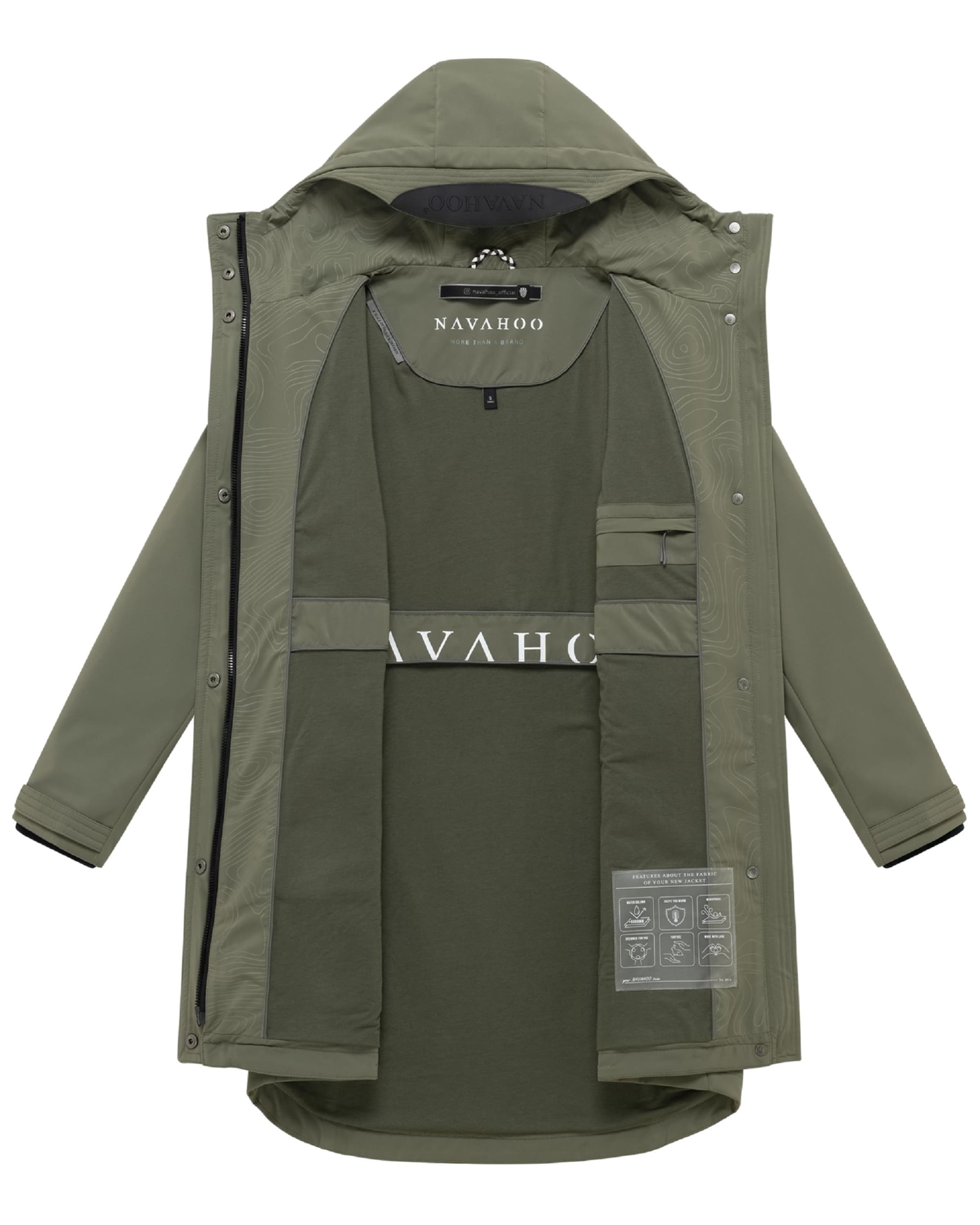 Manteau fonctionnel 'Morgennebel 14' NAVAHOO en vert