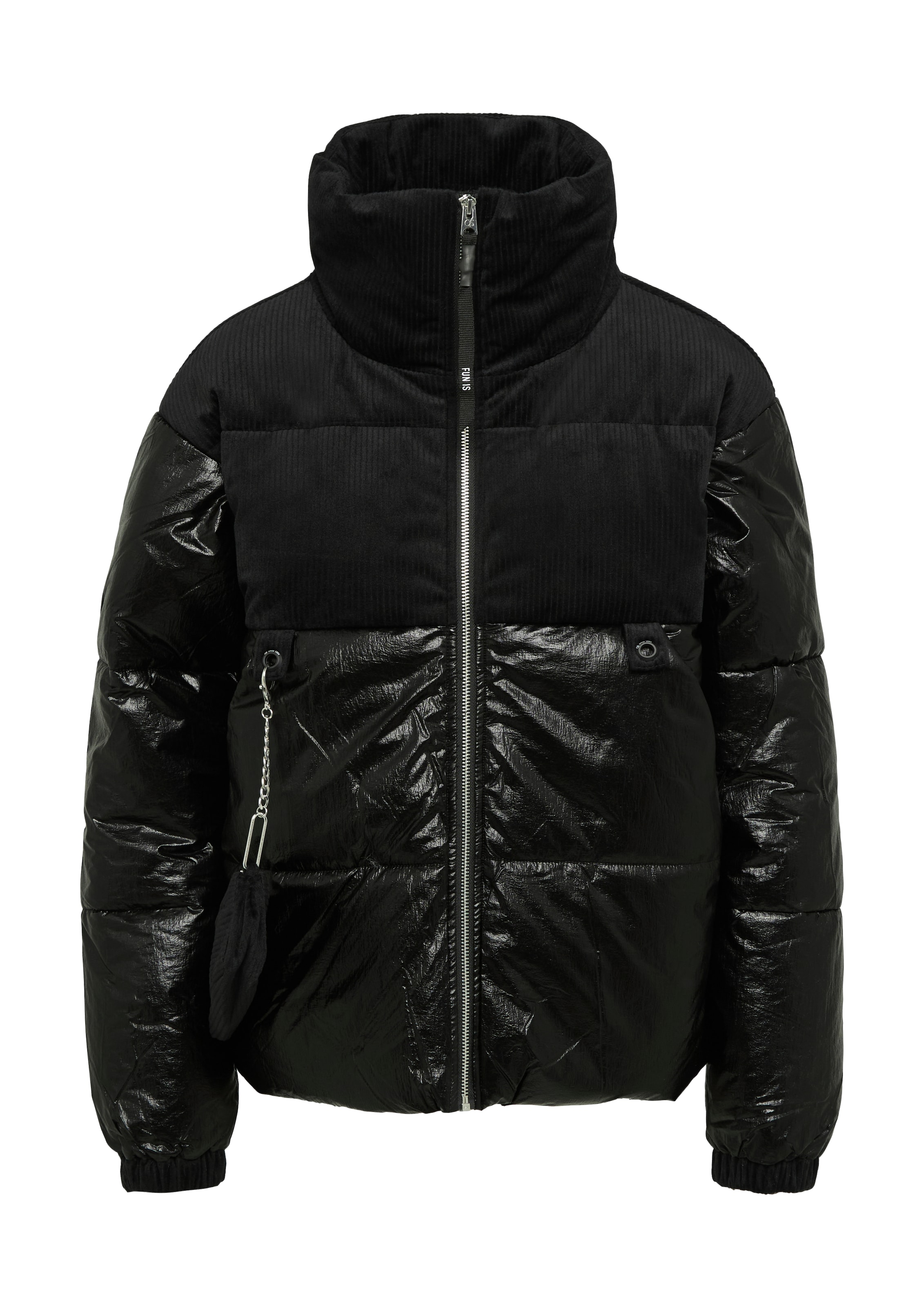 QS Winterjacke in Schwarz: Vorderseite
