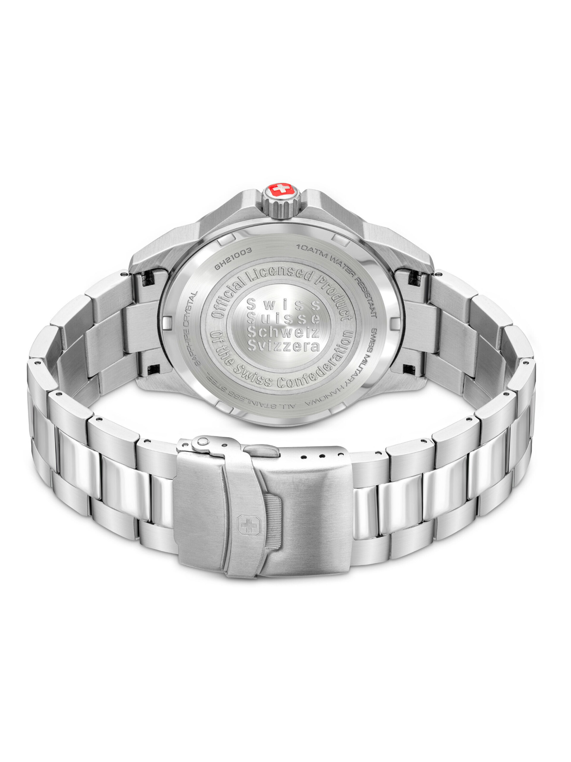 SWISS MILITARY HANOWA Analoog horloge 'Puma' in Zilver