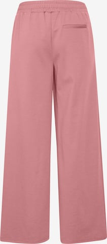 ICHI Wide leg Pleat-Front Pants 'Kate' in Pink