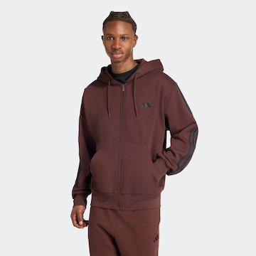 ADIDAS SPORTSWEAR Sportsweatjacke in Braun: Vorderseite