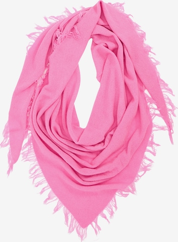 Zwillingsherz Tuch in Pink: Vorderseite