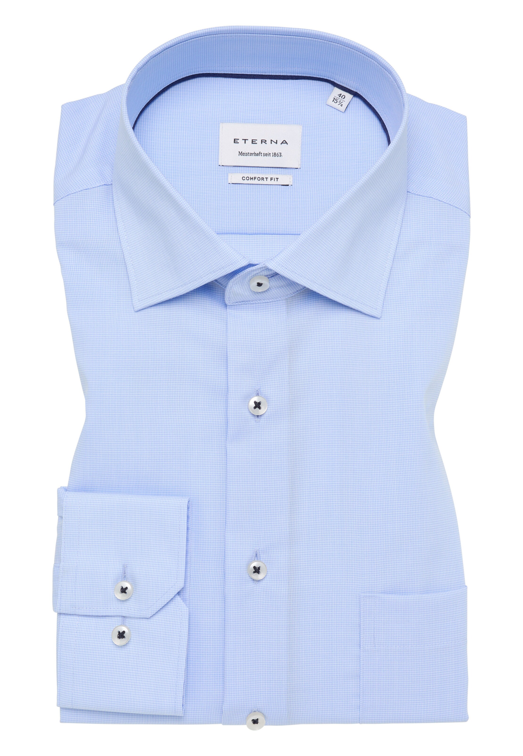 ETERNA Comfort Fit Hemd in Blau