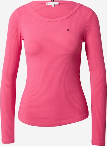 T-shirt TOMMY HILFIGER en rose : devant