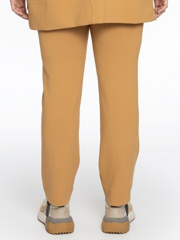 Yoek Regular Pleated Pants ' Diagonal ' in Brown