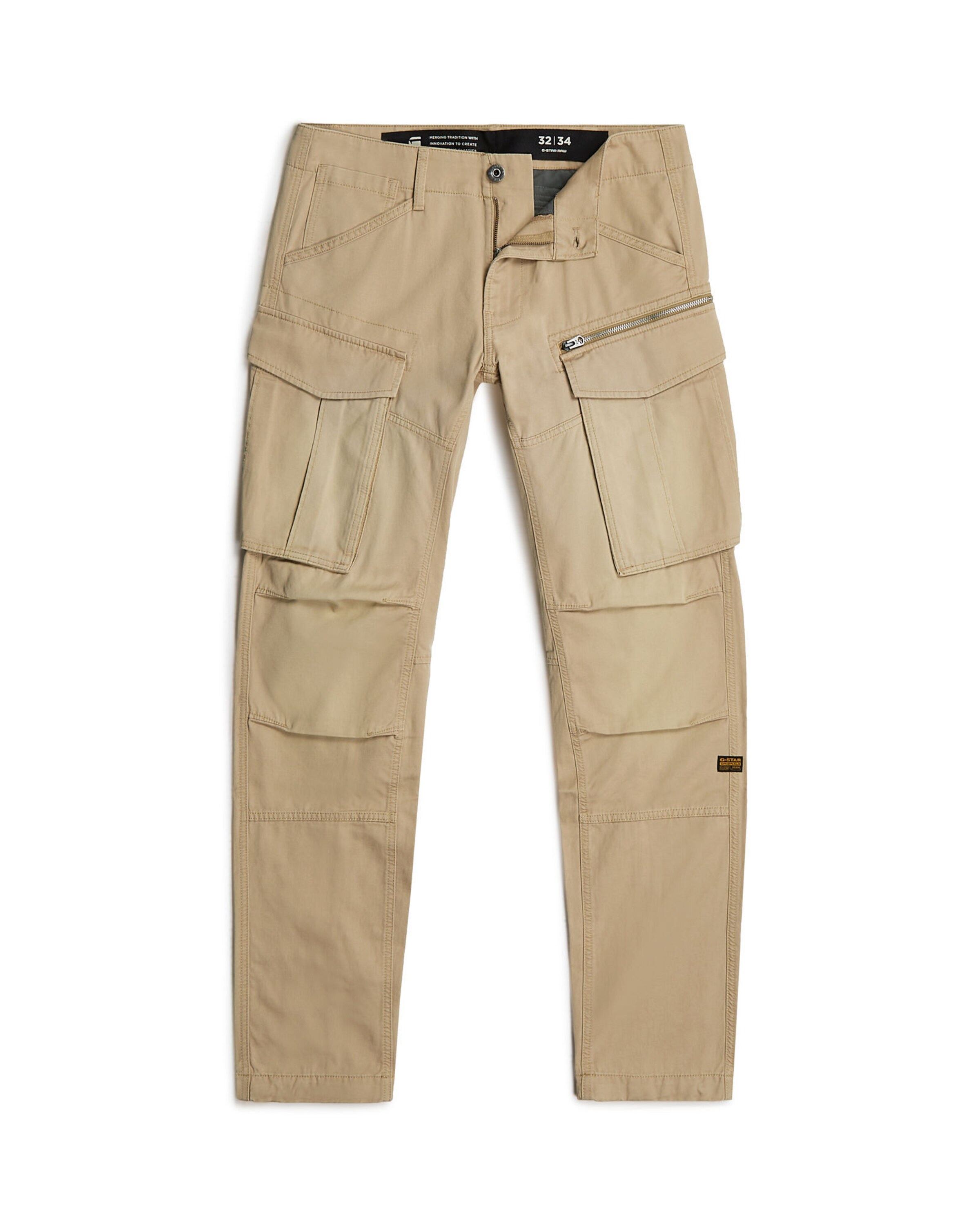 G-STAR Tapered Cargobroek 'Army' in Beige: voorkant