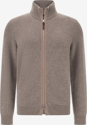 Vestes en maille Boggi Milano en gris : devant