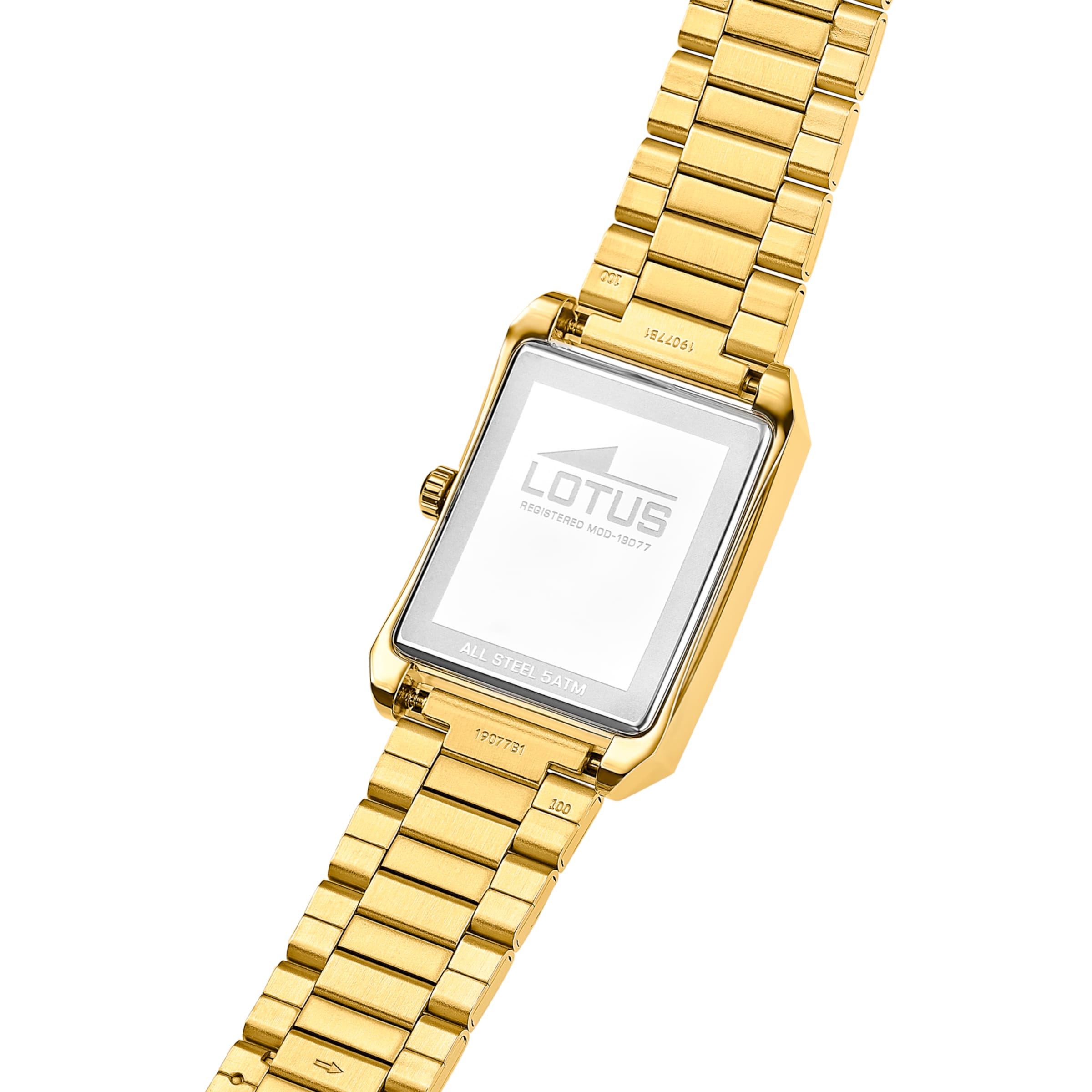 Lotus Uhr in Gold