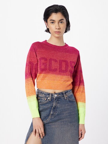 GCDS Sweter w kolorze różowy: przód