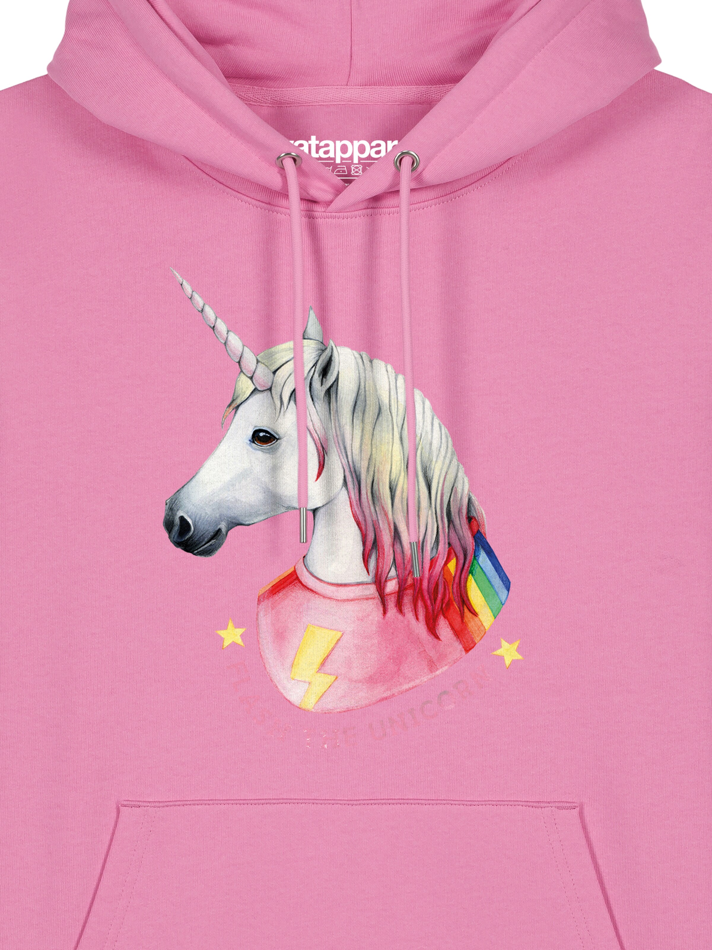 Sweat-shirt ' Flash, the unicorn ' Watapparel en rose
