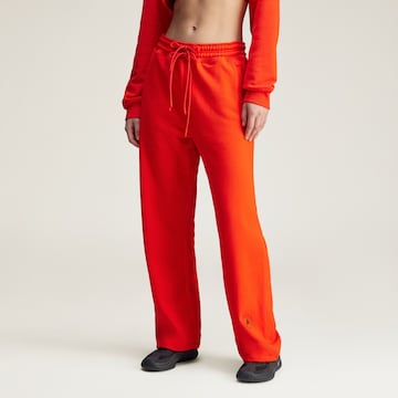 Wide Leg Pantalon de sport ADIDAS BY STELLA MCCARTNEY en rouge : devant