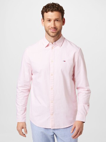 TOMMY HILFIGER Regular fit Overhemd in Roze: voorkant