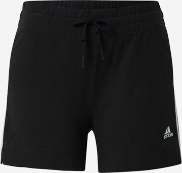 ADIDAS SPORTSWEAR Regular Sports trousers 'Essentials' in Black: front