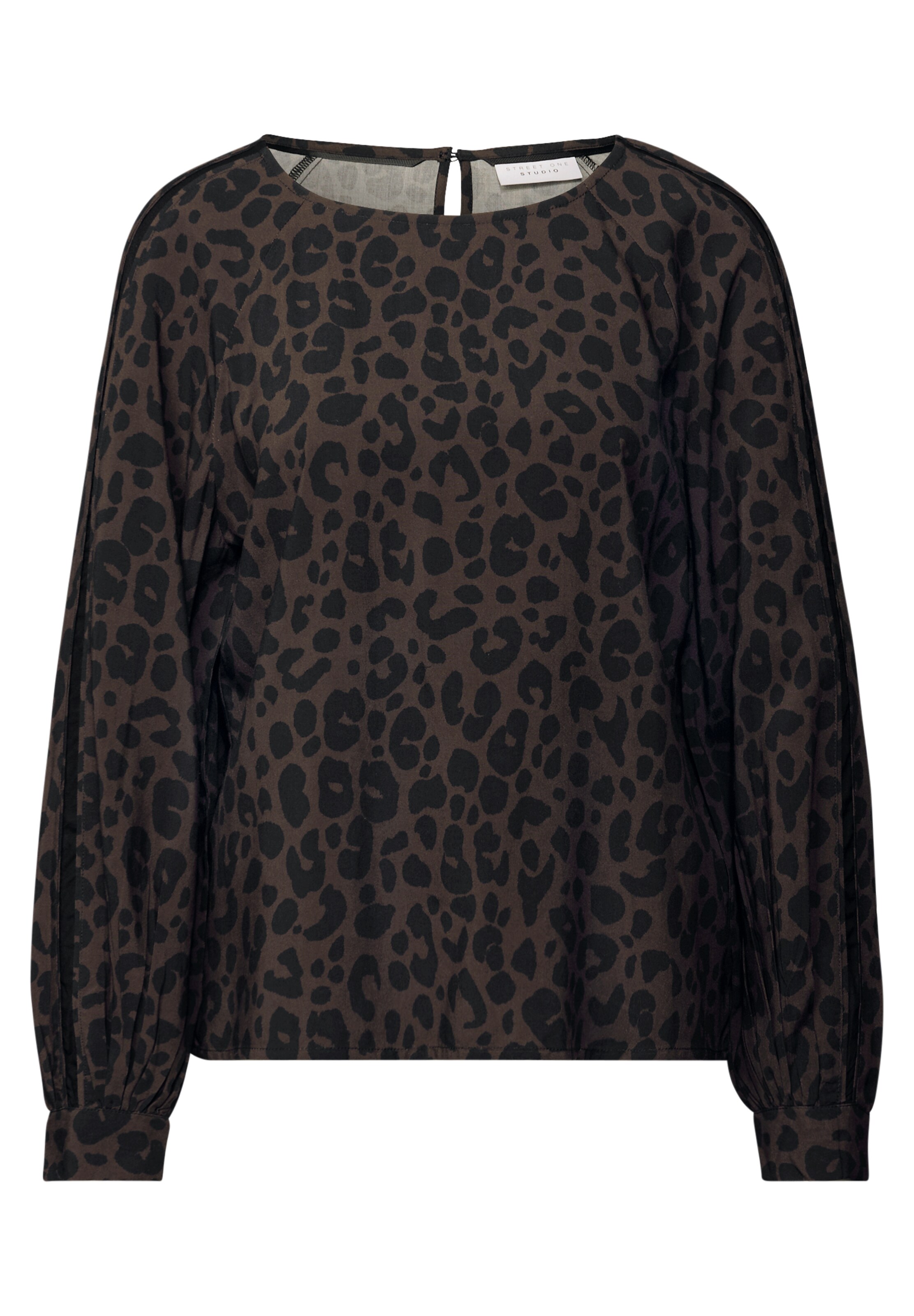 STREET ONE Bluse 'Leo' in Dunkelbraun ABOUT YOU