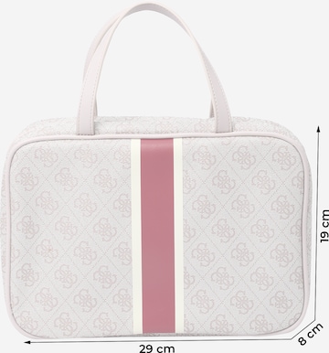 GUESS - Bolsa de maquillaje en blanco