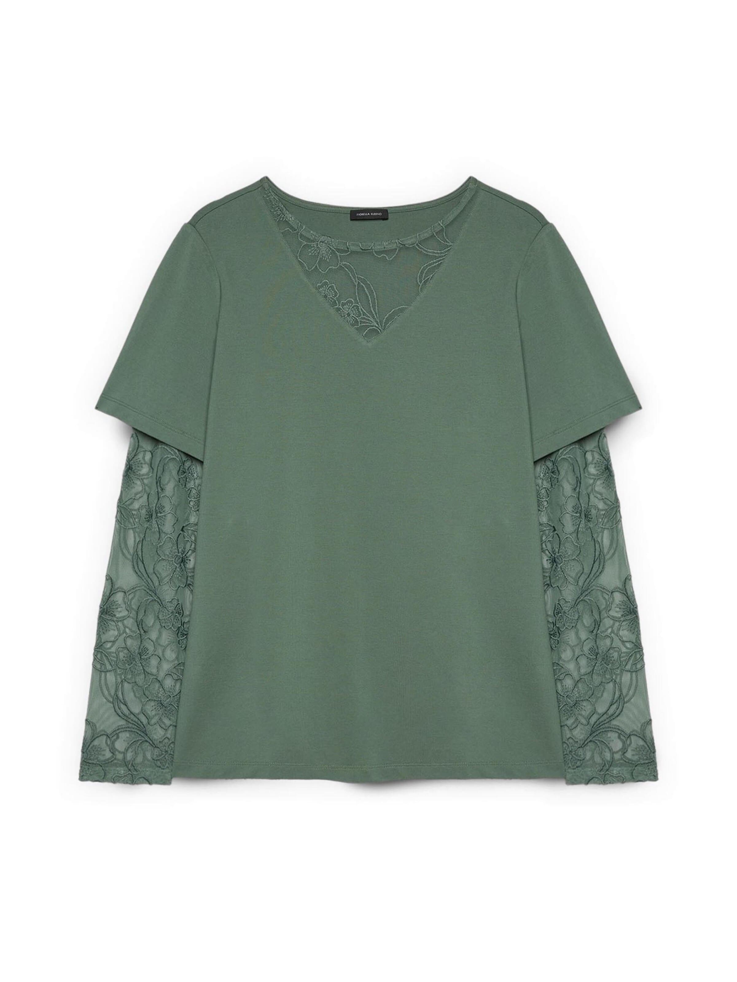 Fiorella Rubino Shirt in Groen: voorkant