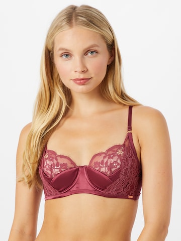 Hunkemöller - Soutien de tecido Soutien 'Poppy' em vermelho: frente