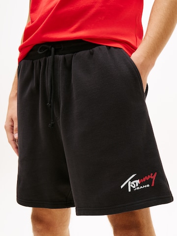 Tommy Jeans Ohlapna forma Hlače | črna barva